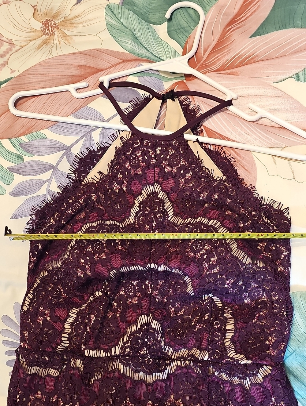 2 Francesca's dreses, XS Is NWT. S Is NWOT lacey maroon color - Picture 13 of 15